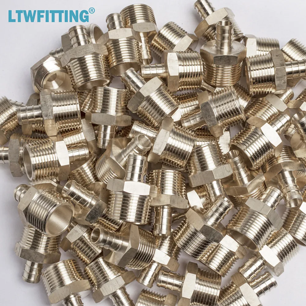 LTWFITTING бессвинцовый Латунный переходник PEX Fitting 1/2 &quotPEX x 3/4&quot Мужской NPT обжимной