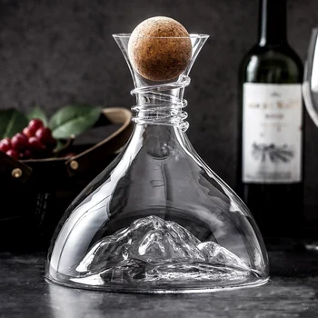 

High quality transparent wine Decanter Handmade Crystal glass wine Decanter Container GLA-1406