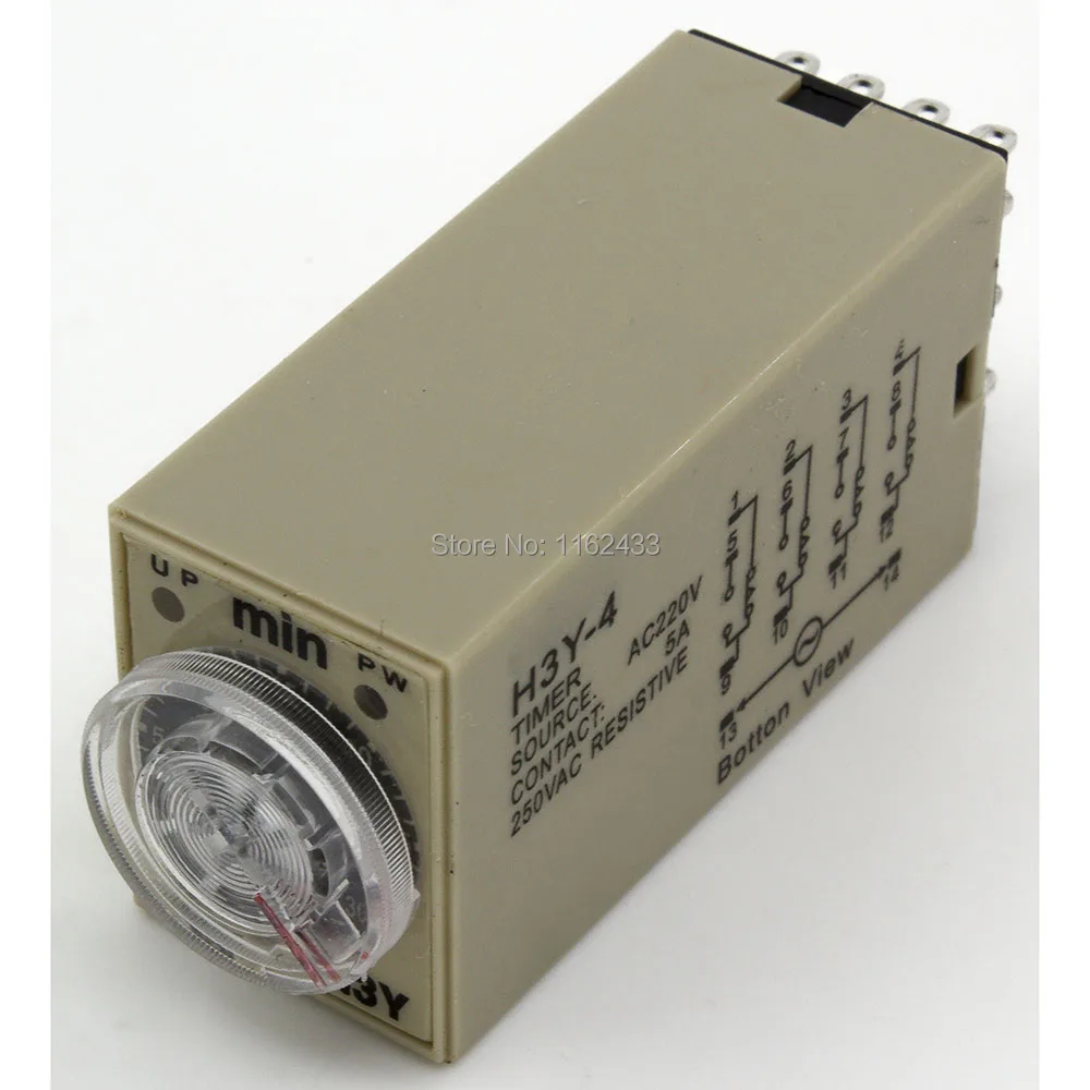 Temporizador De Retardo AH3-3, 220V - Opciones De Tiempo: 6, 10, 30 O 60 Minutos, Relé De Tiempo Para Automatización