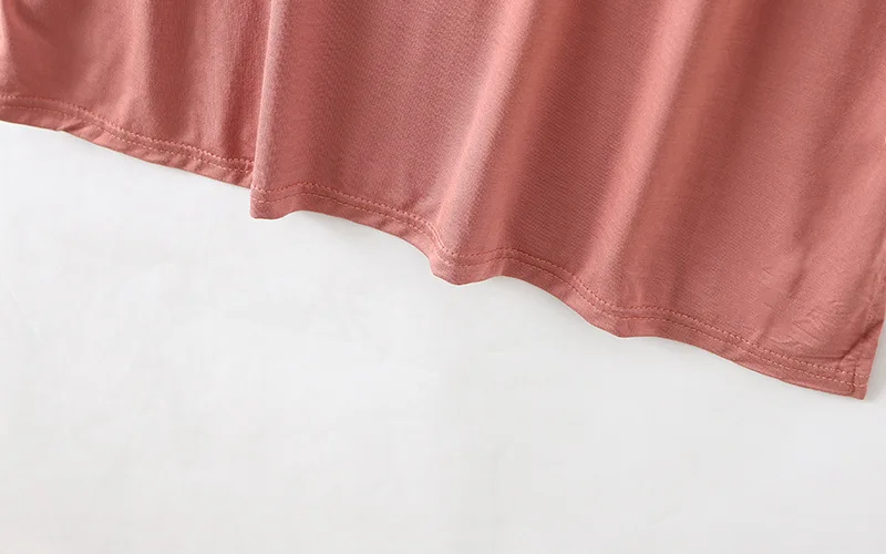 Modale bequeme Nachtwäsche Damen Nachthemd Neue Kurzarm Sexy V-Ausschnitt Nachthemd Lose Damen Nachtwäsche Nachthemden – Detail 10