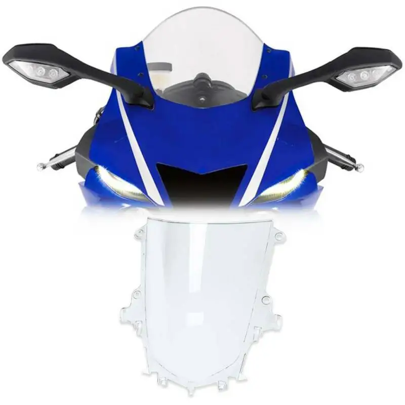 Мотоцикл двойной пузырь лобовое стекло ветер экран для Yamaha YZF-R1 YZFR1