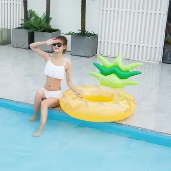 

Summer Inflatable Backrest Pineapple Swimming Ring Floating Adult Swim Circle DXAD