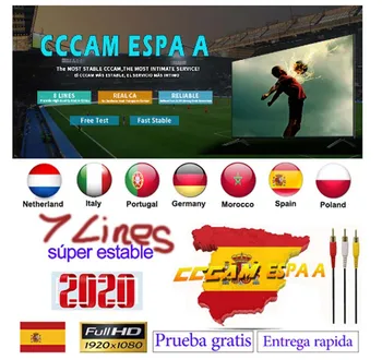 

2020 Spain Cccam espa a server hd stable Europe 7 lines Portugal Poland Italia 1 year tv cinebox satellite receptor V7 V8