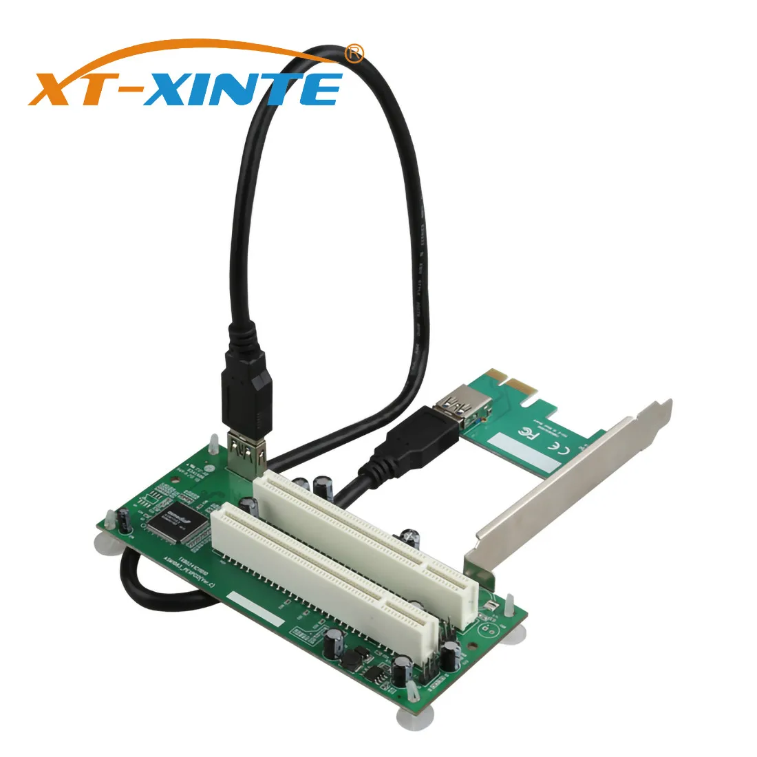 XT-XINTE PCI Express PCI-e к двойной PCI адаптер карты PCIE PCI слот расширения Riser Card USB 3,0 добавить на карты конвертер