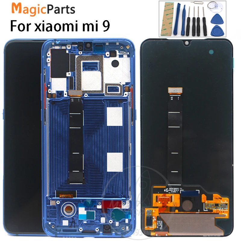 ЖК дисплей для xiaomi Mi 9 Mi9 6 39 ''AMOLED Оригинальный сенсорный экран дигитайзер в