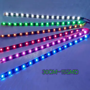 

10pcs/set 1210 3528 LED Fiexble Light Strip 30cm 15 SMD 12V Soft Car Lamp Strips 11UA