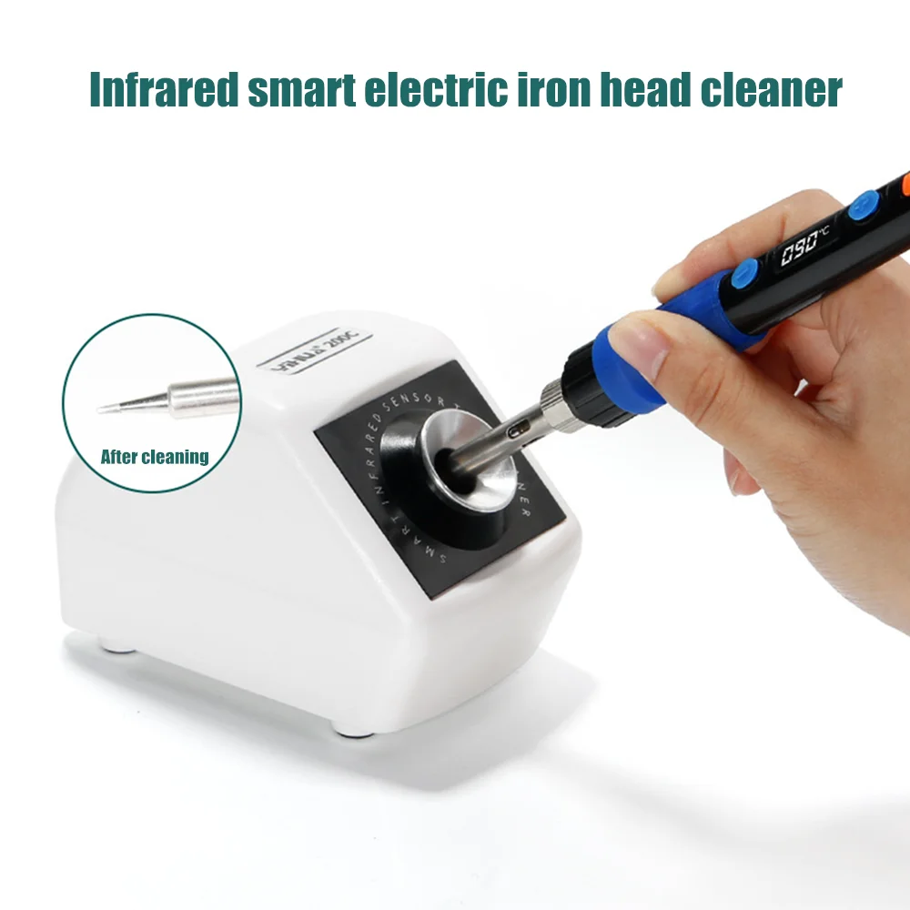 YIHUA 200C Infrared Sensor Smart Induction Soldering Iron Tip Cleaner Light Weight Iron Tips Cleaning Tool