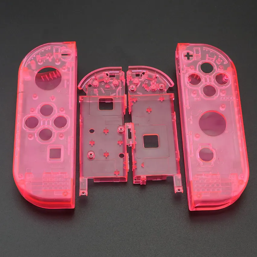 ChengHaoRan для nintendo Switch Joy-Con сменный корпус Оболочка Чехол для NS NX JoyCons чехол контроллера прозрачный зеленый розовый - Цвет: OO