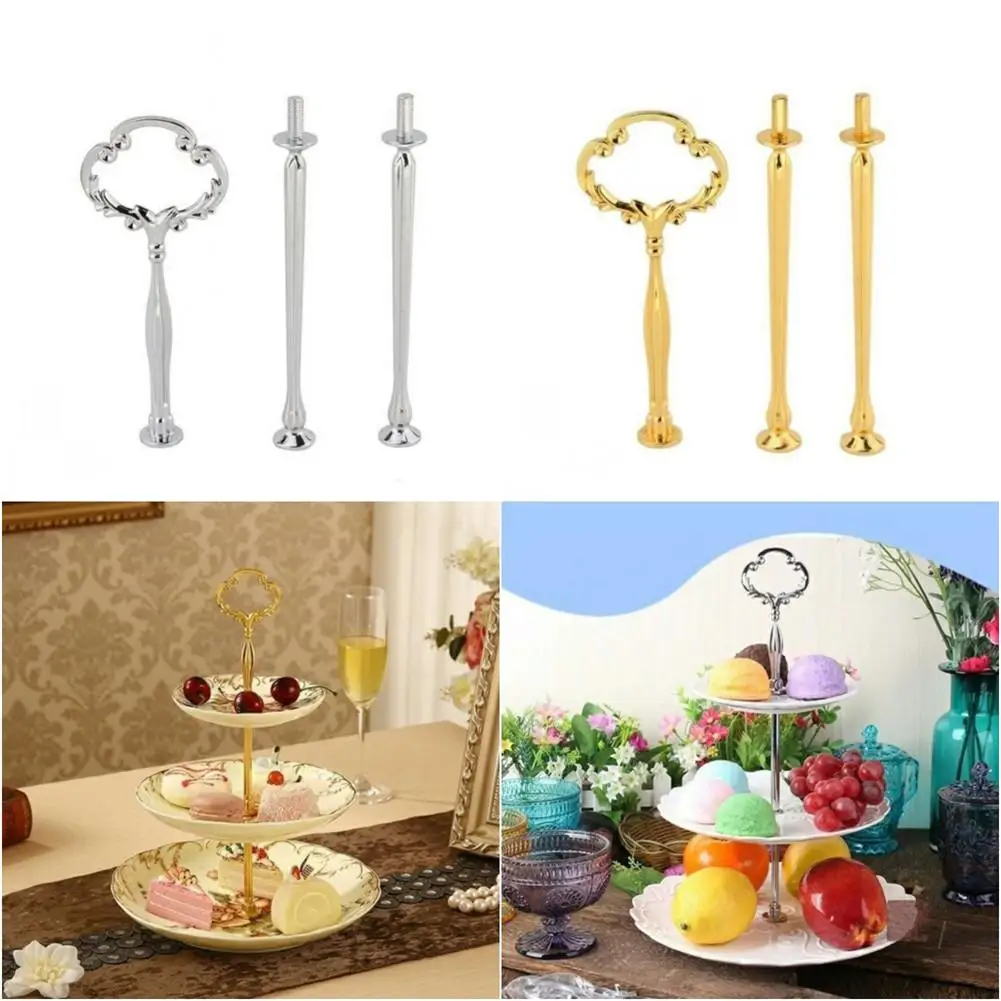 European Wedding Ceremony Festive Party Multi-Tier Cake Plate Fruit Tray Stand Holder Centre Handle Fittings