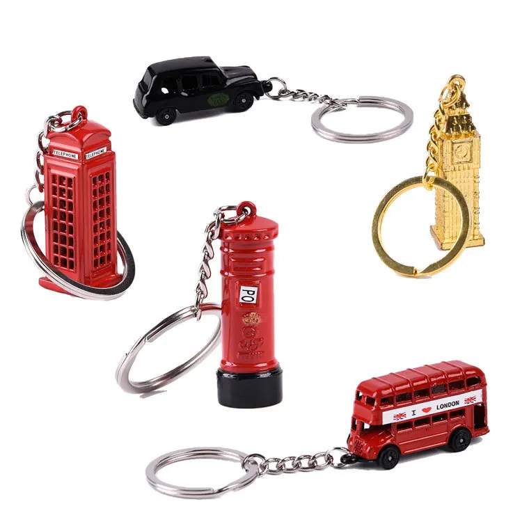 모델 작은 우체국 런던 빨간 전화 부스 버스 키 체인 메일 상자 택시 빅벤 기념품 선물 상자 열쇠 고리 런던 버스 키 -  Aliexpress