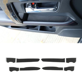 

for Toyota 4Runner 2010-2019 Car Door Storage Slot Pad Decoration Stickers Real Carbon Fiber Car Interior Accessories Styling