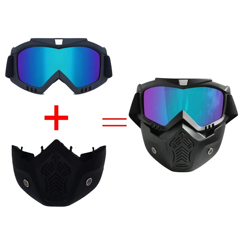 Windproof Skiing Glass Motorbike Helmets Goggles Ski Snowboard Mask Winter Snowmobile Goggles Motocross Sunglasses