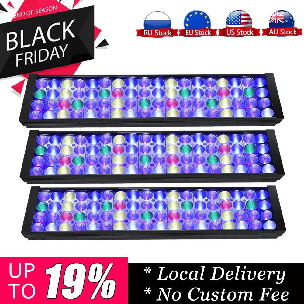

3 PCS Marine LED lights for 180-200cm coral SPS LPS aquarium sea reef tank with blauw Chihiros Verlichting Programmable MJ4BP3