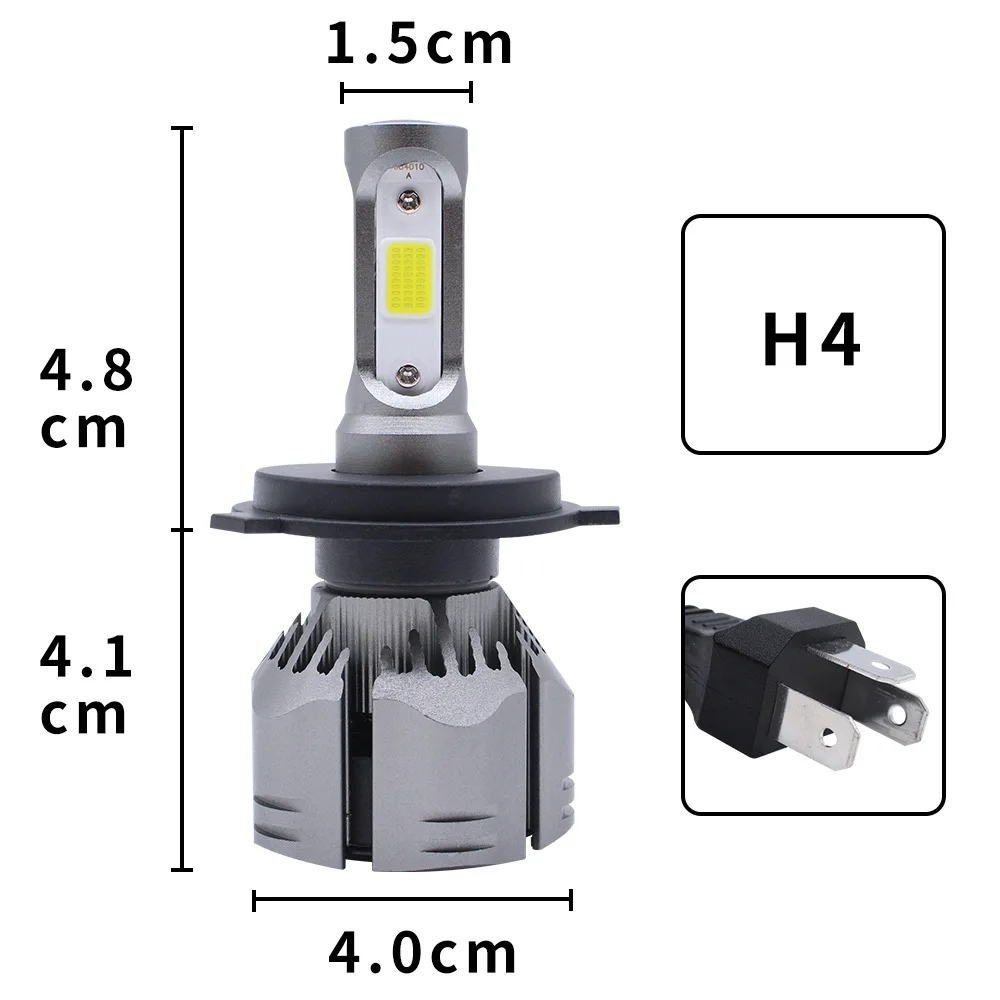 Недавно 150W R11 светодиодные фары H1 H3 H7 H8 H11 880 881 9005 9006 H4 комплект COB 12000LM 72W фары дальнего света противотуманная фара HID сменный