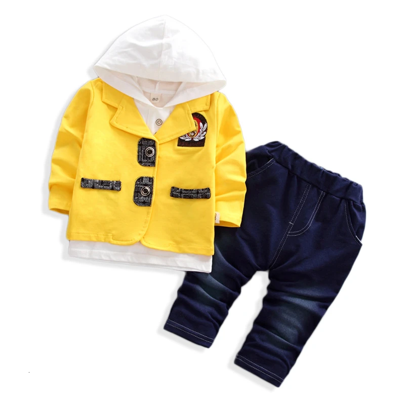 302488 yellow Г. Осенне-зимний комплект одежды для маленьких мальчиков Модный Костюм Джентльмена, куртка, рубашка, брюки комплект из 3 предметов, жилет с рисунком, футболка, топ - Цвет: 302488 yellow