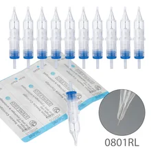 Одноразовые 10 шт 1RL стерильные иглы картриджа татуировки круглый вкладыш татуировки роторные ручки поставки