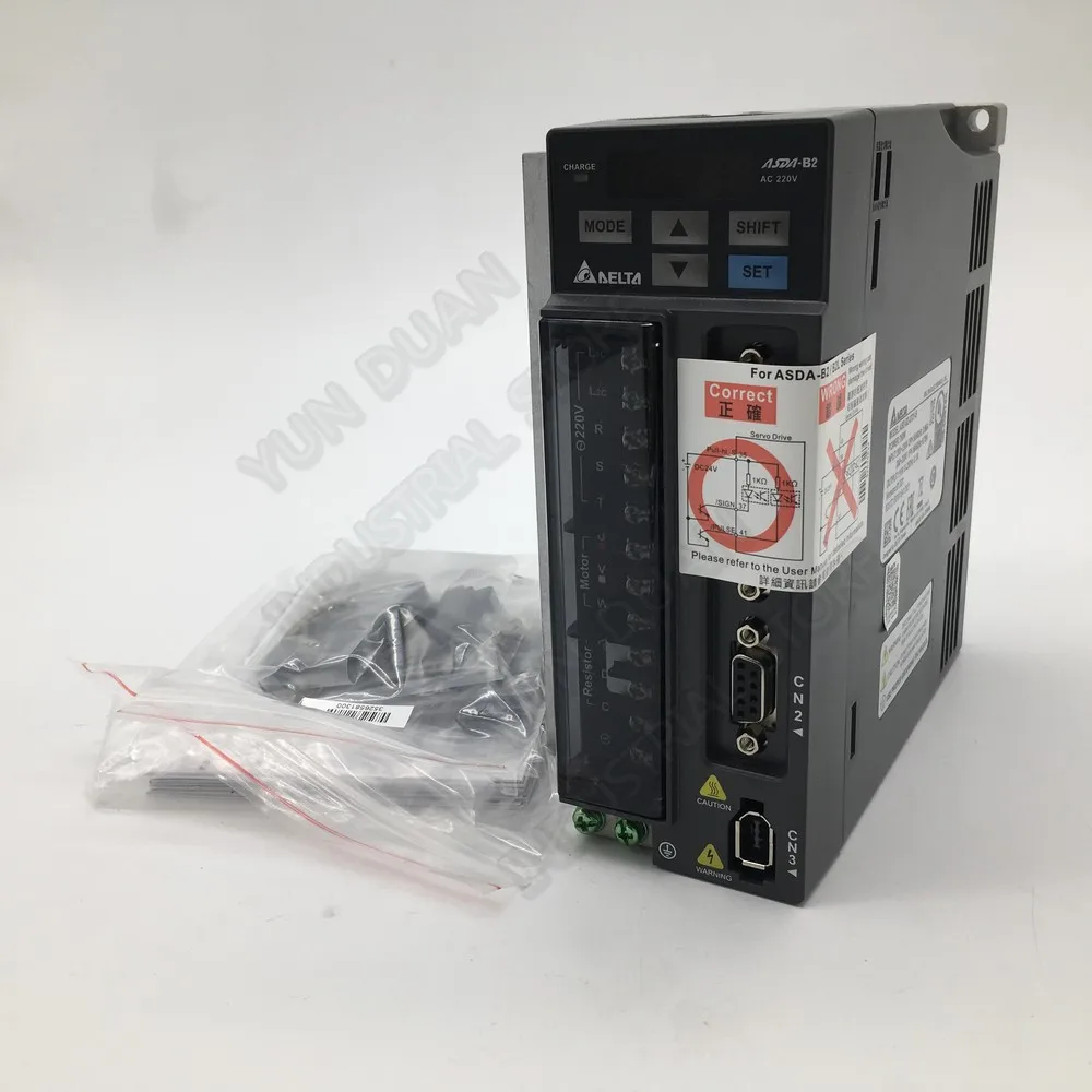 100W 0.1KW 0.32NM 3000 об/мин 40 мм ASD B2 0121 B ECMA C20401HS с тормозом Delta AC Серводвигатель для езды 3 м