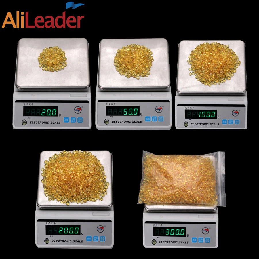 Alileader Italian Keratin Glue For Hair extension Strong Hold Hair Glue Golden white Melting Beads
