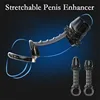 Silicone Male Penis Sleeve Enlarge Strap on Ball Stretcher Bondage Cock Ring Extender Sleeve Reusable Intimate Sex Toy 1