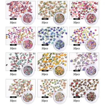 

Mixed Wood Pulp Sheet Ins The Same Animal And Plant Color Flowers And Insects Butterfly Bear Nail Jewelry