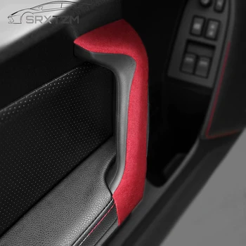 

For Subaru BRZ Toyota 86 2013-2020 Alcantara Suede Wrapping Car Inner Door Handle ABS Covers Armrest Panel Molding Trim Strips
