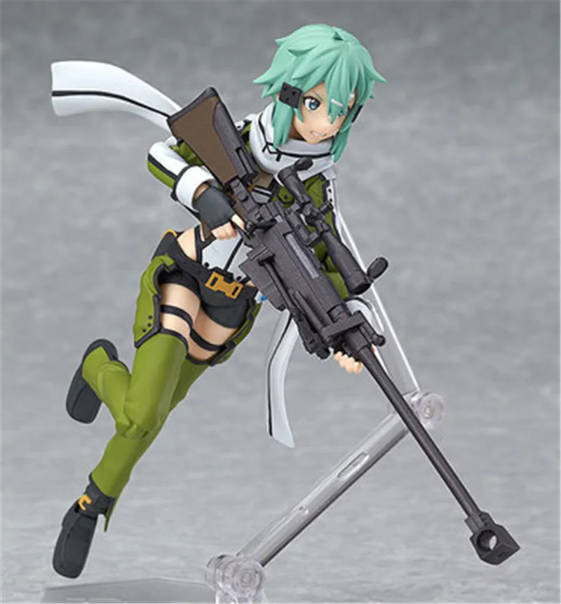 Аниме меч искусство онлайн фигурка Brinquedos Figma 241 Sinon Asada 2th SAO ПВХ 14 см Juguetes