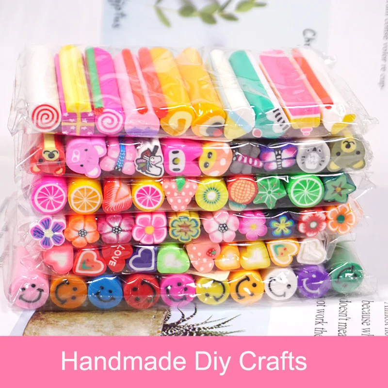 10 шт. фруктовый цветок фрукты животные кусочки сердечек глиняные палочки