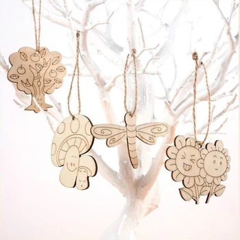 

Wooden Animal Dragonfly Butterfly Christmas Pendant for New Year Home Decorations Christmas Tree Closet Decor Drop Ornaments