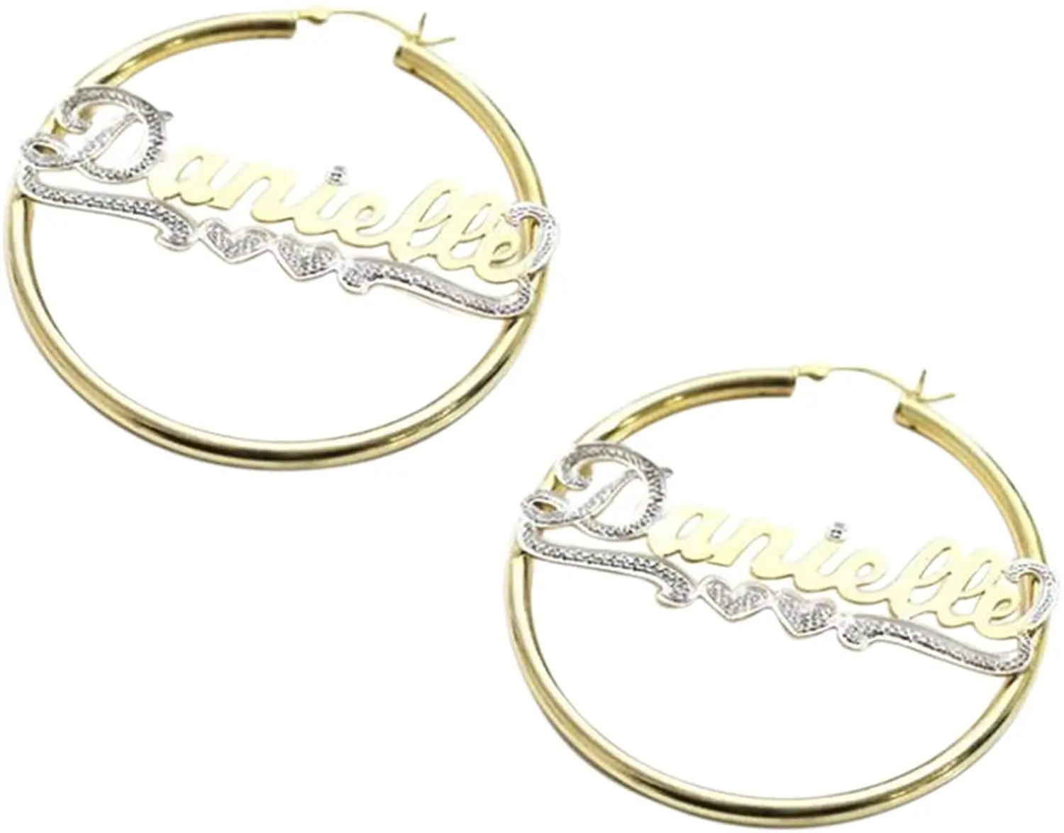 Personalized Hoop Earrings Custom Name Hoop Earrings Custom Earrings Name Hoop 18K Gold Hoop Earrings Personalized Gift for her