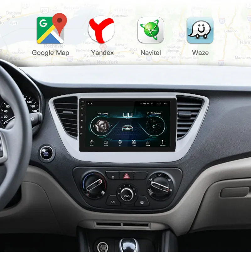 Автомагнитола Essgoo 2 din Android для hyundai Verna- Автомагнитола Центральная мультимидия видеоплеер Авто Стерео gps навигация