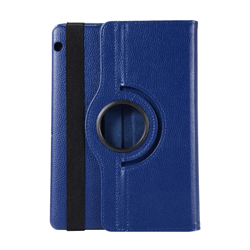 Чехол для huawei MediaPad T3 10 9,6 дюймов AGS-L09 L03 W09 кожаный чехол вращающиеся на 360 для планшетов Honor Play Pad 2 9," Чехол+ пленка+ ручка - Цвет: dark blue