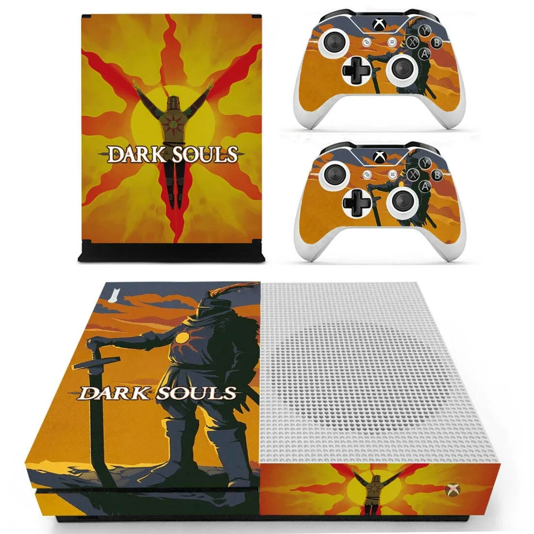 Dark Souls стикер s для Xbox One S виниловые наклейки на кожу наклейки Pegatinas для Xbox one тонкая консоль и два контроллера шкуры