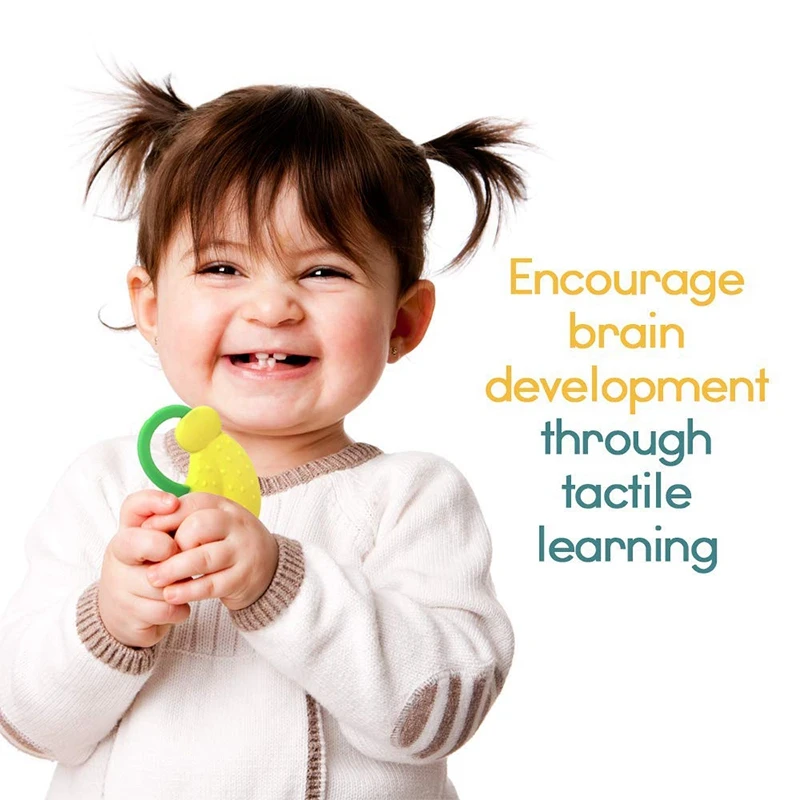 Силиконовые детские игрушки для прорезывания зубов 5 шт-BPA натуральный органический Морозильник Безопасный Прорезыватель сенсорная игрушка для детей от 3 до 12 месяцев, младенец, Tod