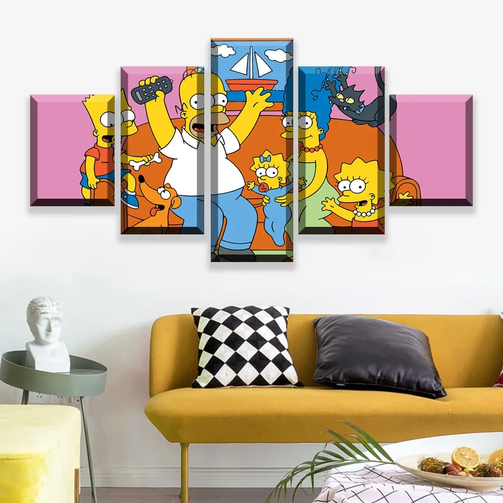 Simpsons классический аниме постер и печать для детской комнаты стены популярное