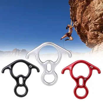 

Outdoor Climbing Descender Rappelling Ropes Downhill Horns 8-Rings Slowing Tools