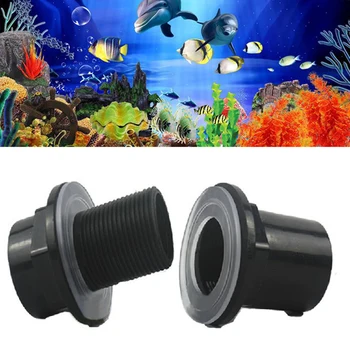 

100pcs 20/25/32mm/40mm/50mm PVC Fish Tank Aquarium Straight Tank Connector Waterproof Pipe Joint Without Aprons