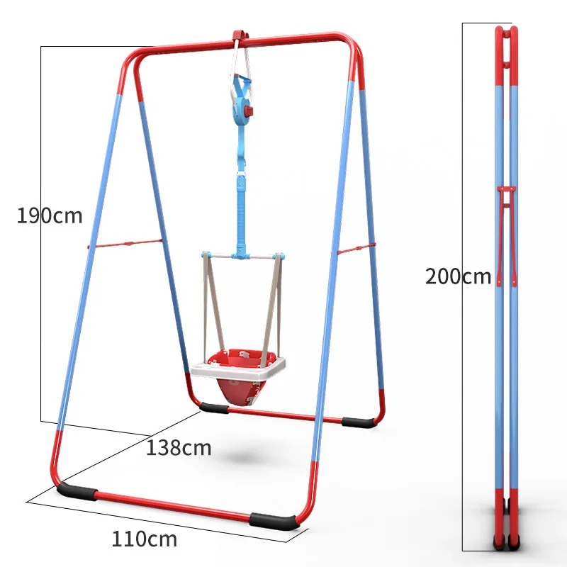 Baby Swing Bouncing Chair Toddler Indoor Multifunctional Hanging Seat Toy with Height Adjustable Jumping Fitness Frame Walk Belt 5