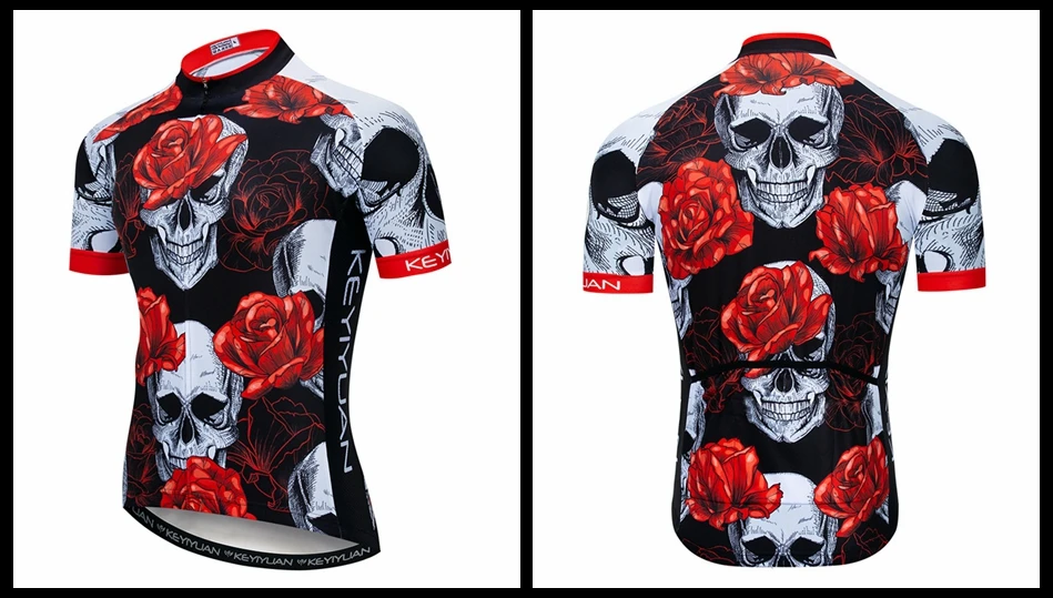 Weimostar Skull Cycling Jersey Men Pro Team Bike Jersey mtb Bicycle Shirt Breathable Cycling Clothing Road Bicycle Wear Clothes
