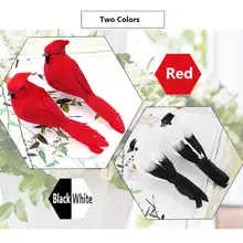 12 шт. искусственный пенный перо имитация птицы с зажимами для рождественской елки Dec M68E