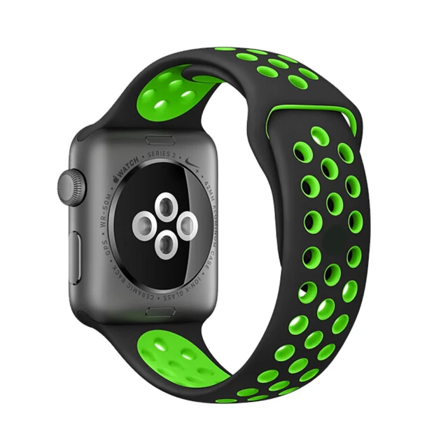 Strap for Apple watch series 7 45mm 41mm 38mm 40mm silicone watchband bracelet correa on smartwatch 6543 se 44mm 42m accessories Black green