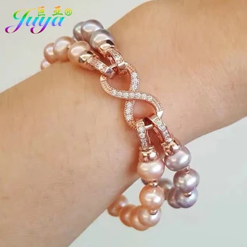 

Juya DIY Baroque Pearls Jewelry Accessories Fastener Hook Clasps For Natural Stone Pearl Beads Hand made Jewelry Making Material