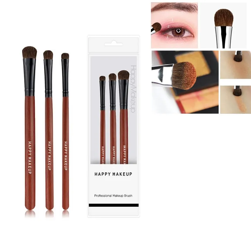 

3Pcs/set High Quality Eyebrow Brush Makeup Eyeshadow Palette Cosmetic Eye Brow Make up Brush Kit Soft Horse hair Brushes Tools