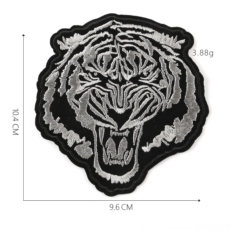 Ревущий Тигр железные нашивки для одежды наклейки полосы аппликации на одежду животные волк вышивка значки@ G - Цвет: 1-PCS-G-207