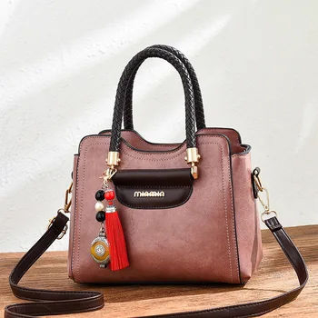 

New Style Handbag WOMEN'S Bag Korean-style Tassels Shoulder Bag Handmade Knitted Messenger Bag Fat 907