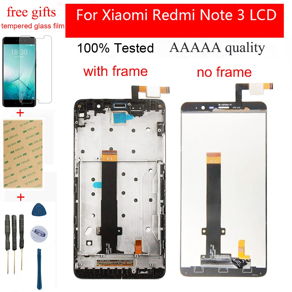 Beste Voor Xiaomi Redmi Note 3 Lcd scherm Redmi Note 3 LCD Touch Screen Digitizer Vergadering Frame Vervanging