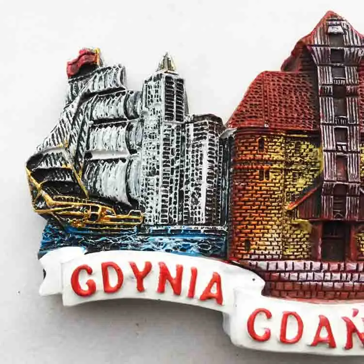 Lychee Gdansk Польша магниты на холодильник здание магнитная наклейка украшение дома