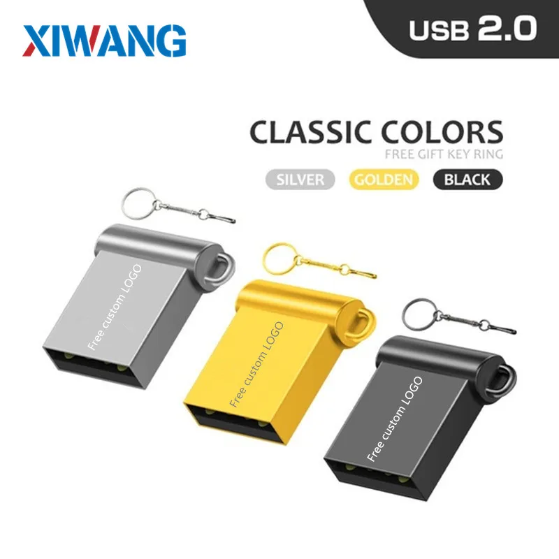 

The New mini metal usb flash drive 128GB pen drive USB2.0 64GB pendrive 32GB key16GB 8GB cle usb free shipping Free custom LOGO