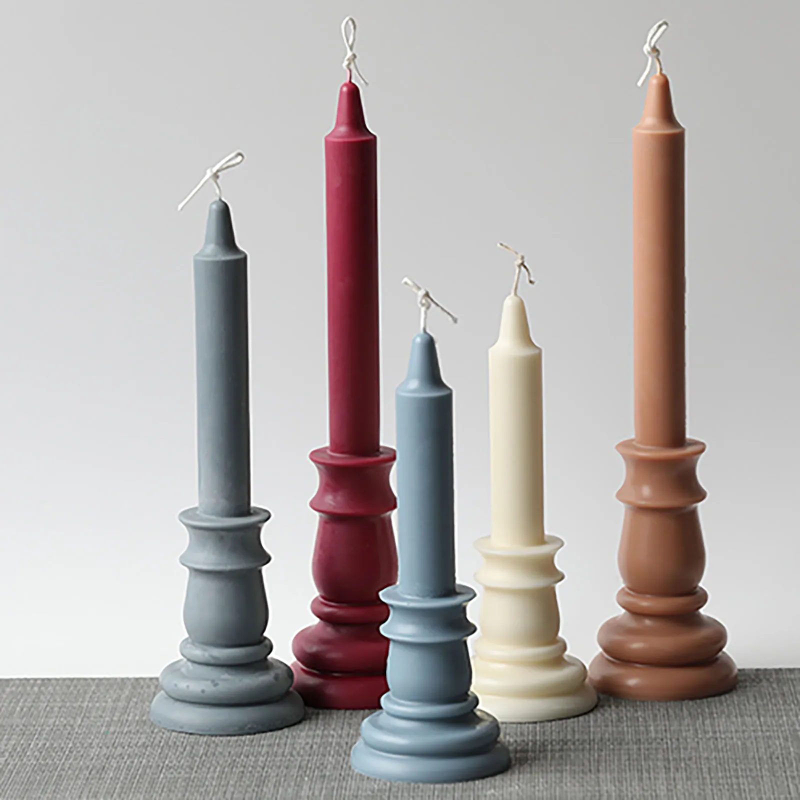 

3D Candle Molds Acrylic Candle Making Mould Nordic Candlestick Shape Wax Crafts