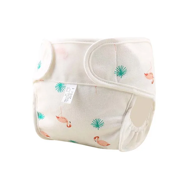 Baby Reusable Diapers Panties Baby Cloth Diapers for Baby Cotton Training Panties Diapers Washable Diaper Breathable Ecological Flamingo