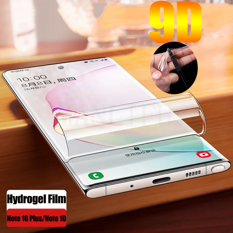 

9D Front Back Soft TPU Film For Samsung Galaxy Note 10 Pro 10 Plus Sticker Hydrogel Screen Protector Galaxy A50 A70 A40 S10 Plus